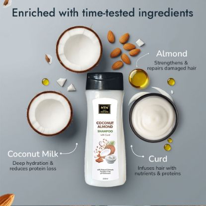 Picture of NTN Coconut Almond Shampoo With Curd - 200ml